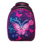 Рюкзак каркасный школьный, 38 х 30 х 16 см, 3D-рисунок, Calligrata Т "Неоновая бабочка", фиолетовый - Фото 7