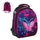 Рюкзак каркасный школьный, 38 х 30 х 16 см, 3D-рисунок, Calligrata Т "Неоновая бабочка", фиолетовый - Фото 10