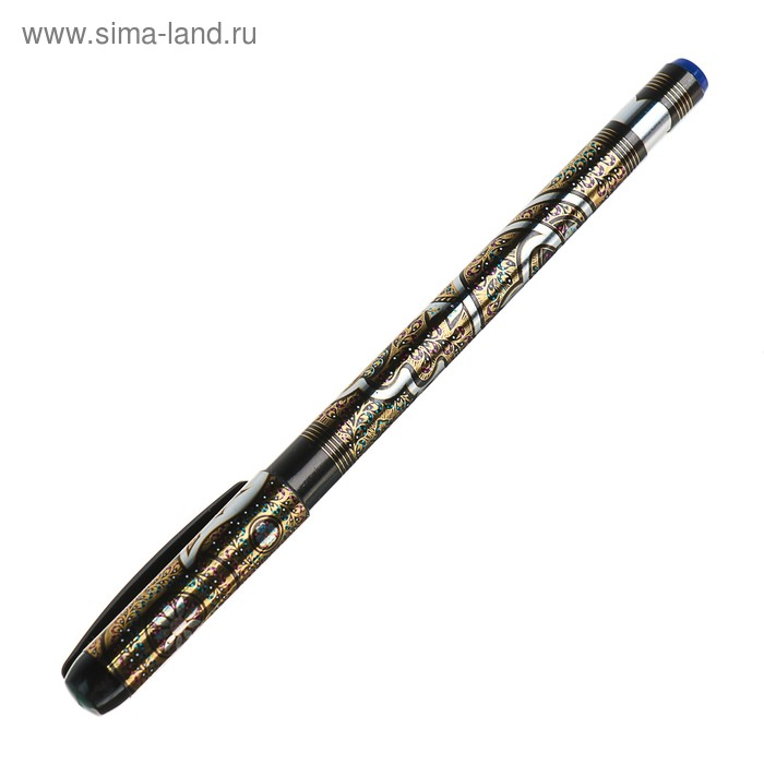 Ручка гелевая 0.5 мм, синяя, корпус «Стильные узоры» - Фото 1