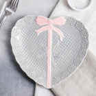 Тарелка керамическая «Тепло сердец», 19×18,5 см, цвет серый - Фото 1
