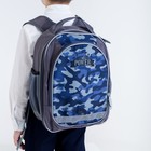 Рюкзак школьный Calligrata «Милитари», 37×27×16 см, эргономичная спинка, серый - Фото 14