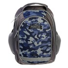 Рюкзак школьный Calligrata «Милитари», 37×27×16 см, эргономичная спинка, серый - Фото 3