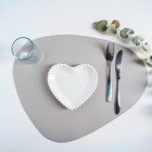 Тарелка керамическая «Сердце», 16,5×15,5 см, цвет белый - Фото 3