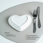 Тарелка керамическая «Сердце», 16,5×15,5 см, цвет белый - Фото 5