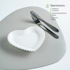 Тарелка керамическая «Сердце», 16,5×15,5 см, цвет белый - Фото 6
