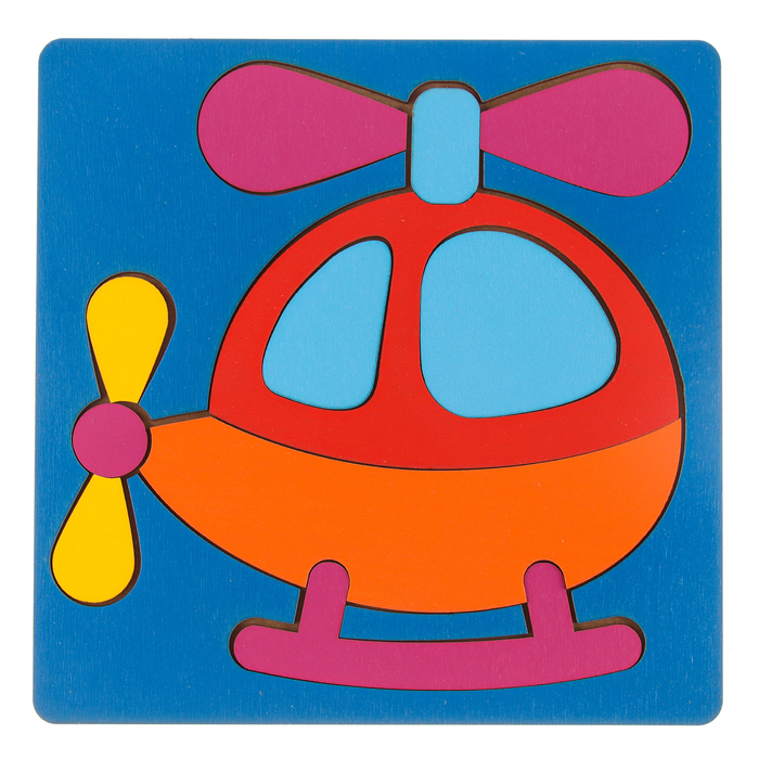 Головоломка «Вертолёт», крашеное дерево 44868