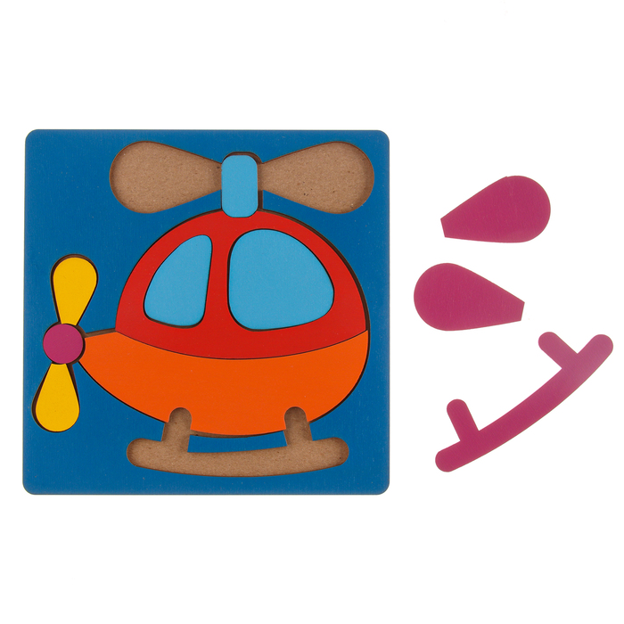 Головоломка «Вертолёт», крашеное дерево 44868