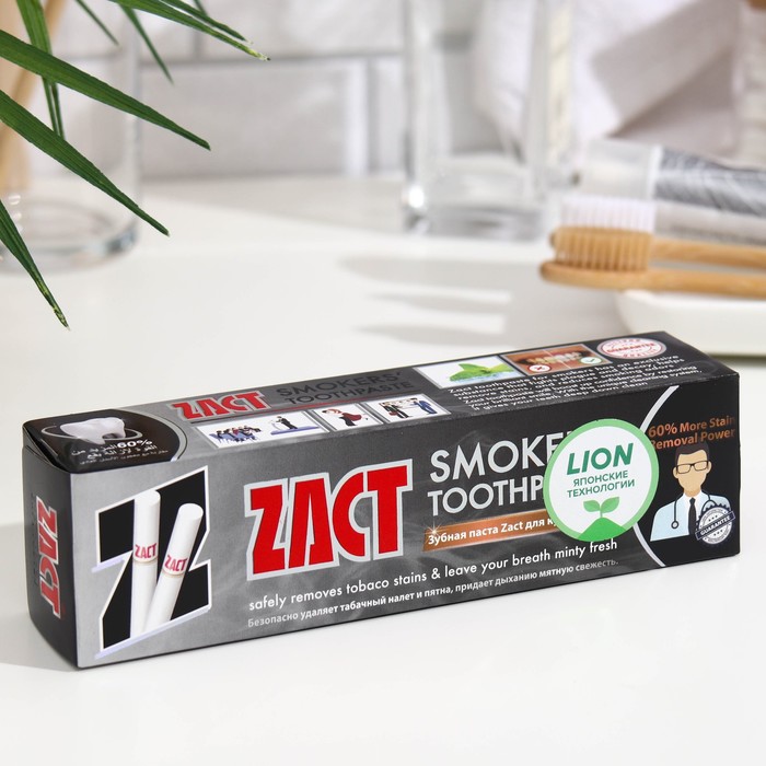 Зубная паста Zact Lion Smokers Toothpaste, 100 г - Фото 1