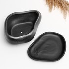 Горшок для кактусов и суккулентов «Бонсай», 600 мл, 17×14×7 см, керамический, с поддоном, серый - Фото 4