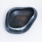 Горшок для кактусов и суккулентов «Бонсай», 2.3 л, 28×24×11 см, керамический, чёрный, серебристый - Фото 3