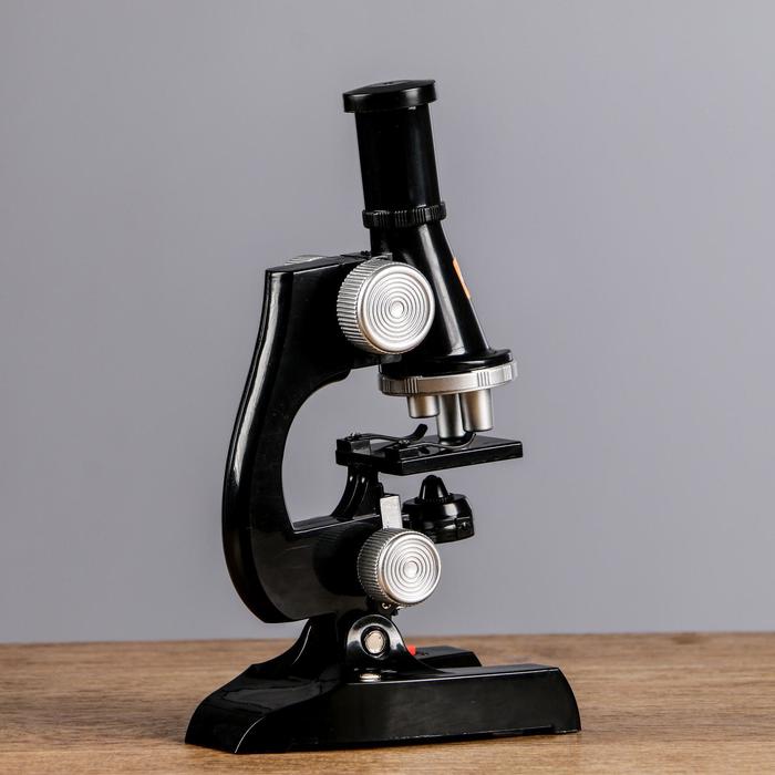 Микроскоп "Юный биолог", кратность увеличения 450х, 200х, 100х, черный - фото 1886148442