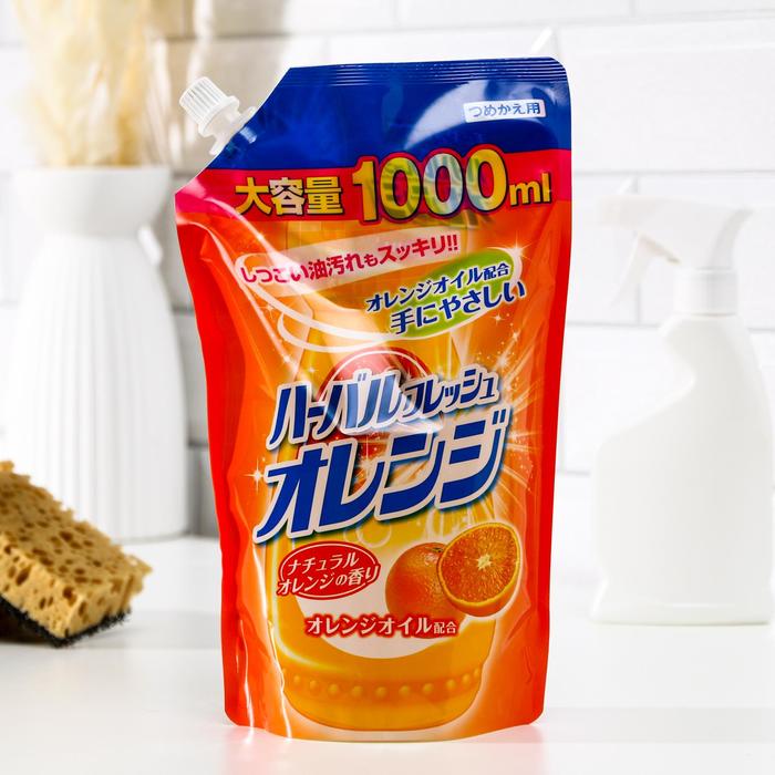 Средство для мытья посуды, овощей и фруктов, Mitsuei, с ароматом апельсина, 1 л - Фото 1