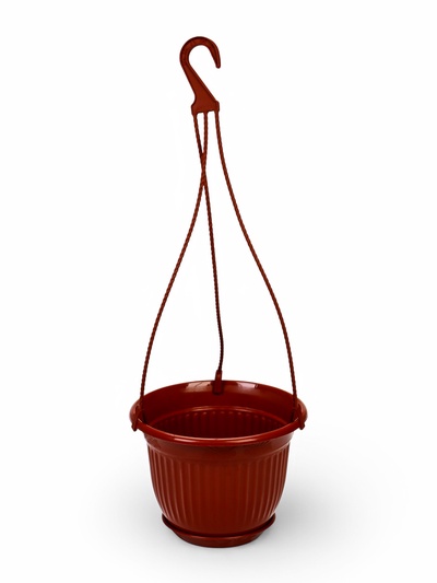 Кашпо для цветов «Венеция», 3 л, с подвесом, коричневое