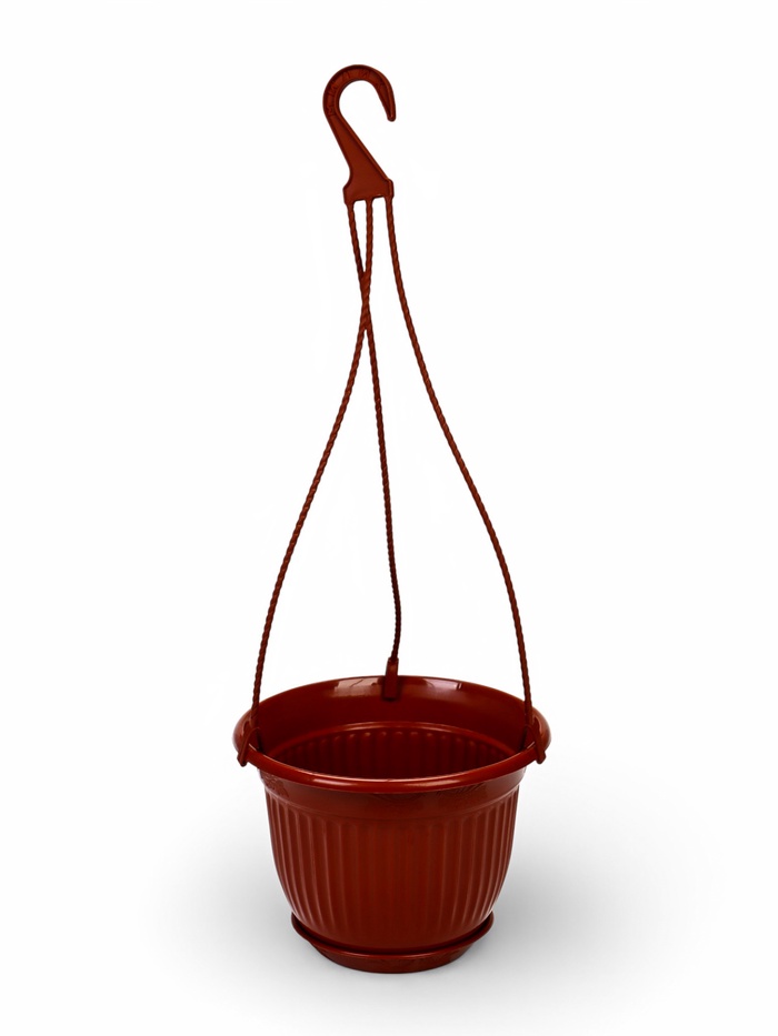 Кашпо для цветов «Венеция», 5 л, с подвесом, коричневое - Фото 1