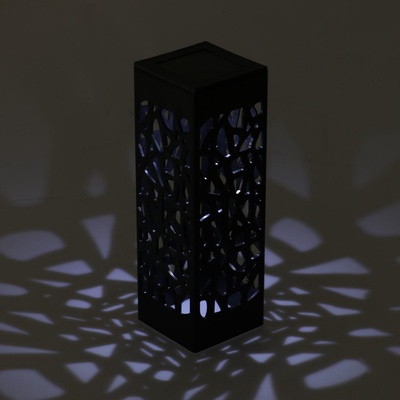 Садовый светильник «Ажурный», уличный, на солнечной батарее, 6×29×6 см, 1 LED, свечение белое