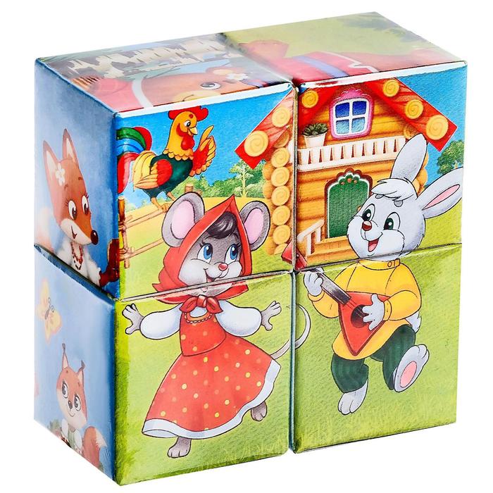 Кубики картонные «Любимые сказки», 4 шт - фото 1908451706
