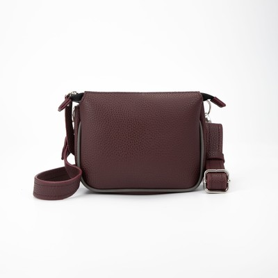 Сумка поясная, отдел на молнии, регулируемый ремень, цвет бордовый