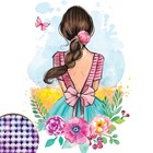 Алмазная мозаика с частичным заполнением на холсте «Девушка», 15×21 см - Фото 2