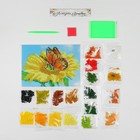 Алмазная вышивка с частичным заполнением «Бабочка на цветке», 15 х 21 см, холст. Набор для творчества - Фото 2