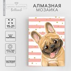 Алмазная мозаика с частичным заполнением на холсте «Щенок», 15×21 см - Фото 1