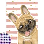 Алмазная мозаика с частичным заполнением на холсте «Щенок», 15×21 см - Фото 2