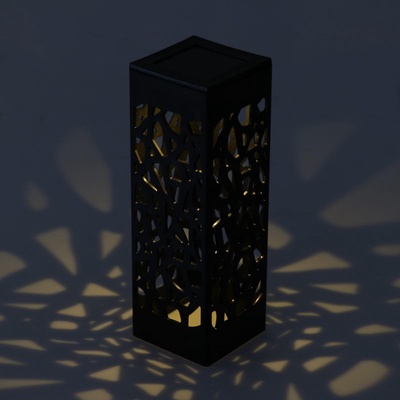 Садовый светильник «Ажурный», уличный, на солнечной батарее, 6×29×6 см, 1 LED, свечение тёплое белое