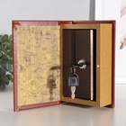 Шкатулка книга-сейф «Россия», дерево и искусственная кожа, с замком, 17×11×5 см - Фото 4