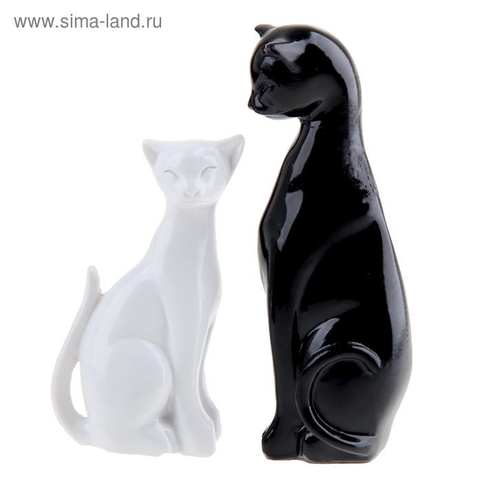 Сувенир полистоун "Кошка с котёнком" 12 см 8,5 см (набор 2 шт) - Фото 1