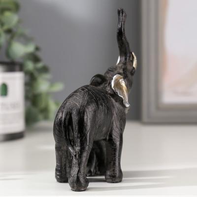 Фигурка полистоун «Слон африканский со слонёнком», 12×10.5×5 см