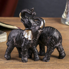 Сувенир полистоун "2 слона африканских" 10,5х12,5х6 см - Фото 1