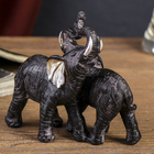 Сувенир полистоун "2 слона африканских" 10,5х12,5х6 см - Фото 4