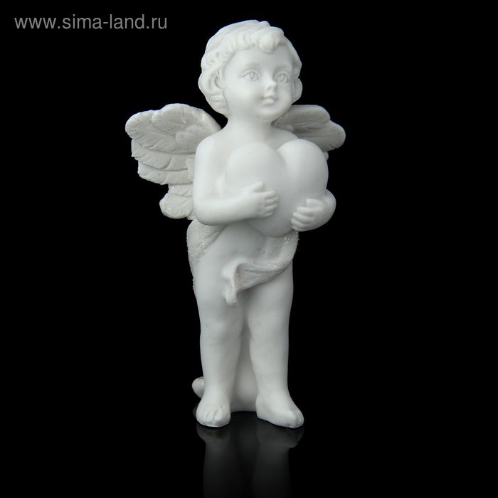 Сувенир полистоун "Ангел с сердечком в обнимку" 10х6х4 см - Фото 1