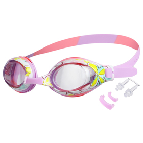 Очки для плавания детские ONLYTOP, беруши, набор носовых перемычек, цвета МИКС