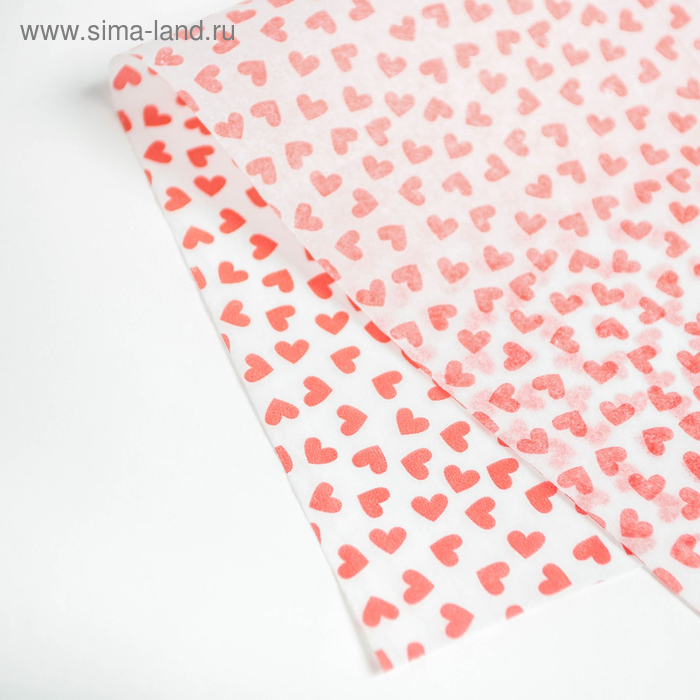 Бумага упаковочная тишью «Little hearts», 50 х 70 см - Фото 1