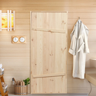 Дверь для бани и сауны, 180×80 см по коробке, сосна, на клиньях, массив, «Добропаровъ» - Фото 2