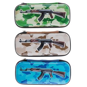 Пенал школьный «Ружьё», на молнии, МИКС 4023956