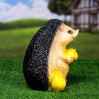 Садовая фигура "Ёжик с яблоком" 26см - Фото 3