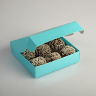 Подарочная коробка сборная с окном, голубой, 11,5 х 11,5 х 3 см - Фото 3