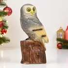 Садовая фигура "Сова на пне" серая, 28см - Фото 4