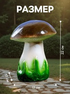 Садовая фигура из гипса «Белый гриб», 17×17×22 см - Фото 2