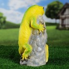 Садовая фигура "Игуана на камне" 38см - Фото 3