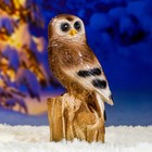 Садовая фигура "Сова на пне" 28см - Фото 4