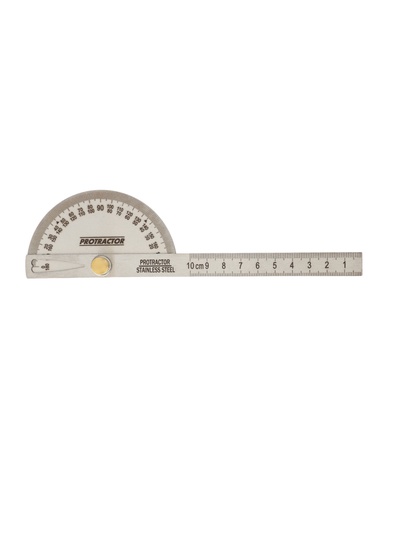 Угломер с линейкой ТУНДРА, нержавеющая сталь, гравировка, 100 мм
