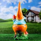 Садовая фигура из гипса «Гном с грибом», h=43 см - Фото 9
