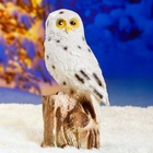 Садовая фигура "Сова на пне" полярная, 28см - Фото 2