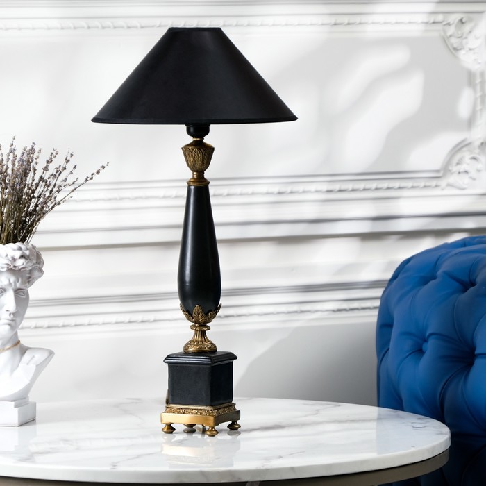 Лампа настольная "Императорская колонна", черная, 18 × 18 × 70 см - Фото 1