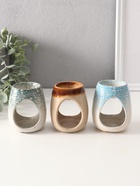 Аромалампа для эфирных масел «Полоски», керамика, 8.2×6.3×6.3 см, МИКС - Фото 1