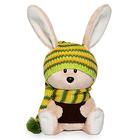 Мягкая игрушка «Заяц Антоша» в шапочке и свитере, 15 см - Фото 1
