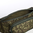 Поясная сумка на молнии, наружный карман, цвет зелёный/камуфляж - Фото 5