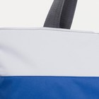 Сумка пляжная на молнии, цвет серый/синий/белый - Фото 4